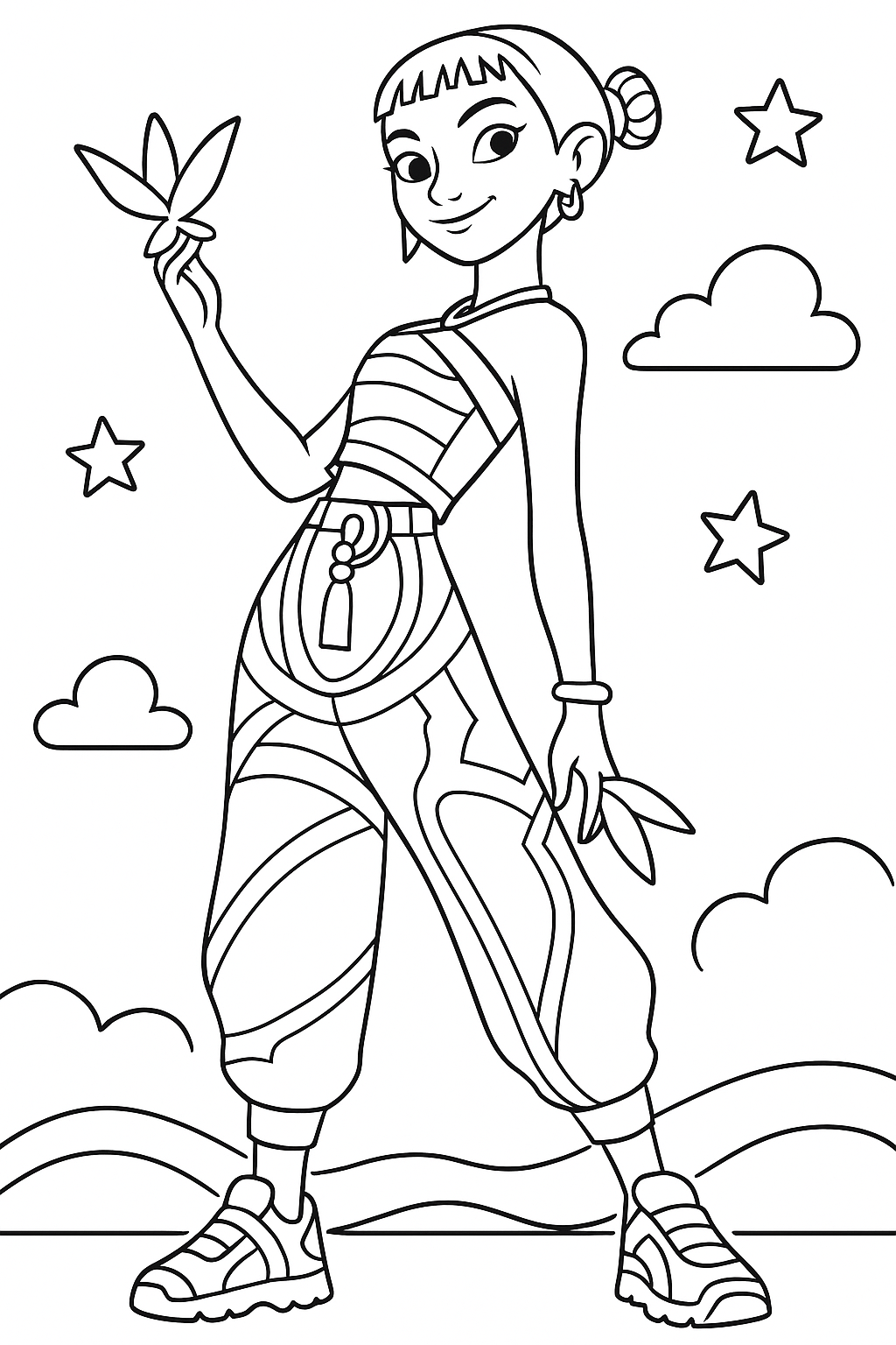 Zoey Coloring Page